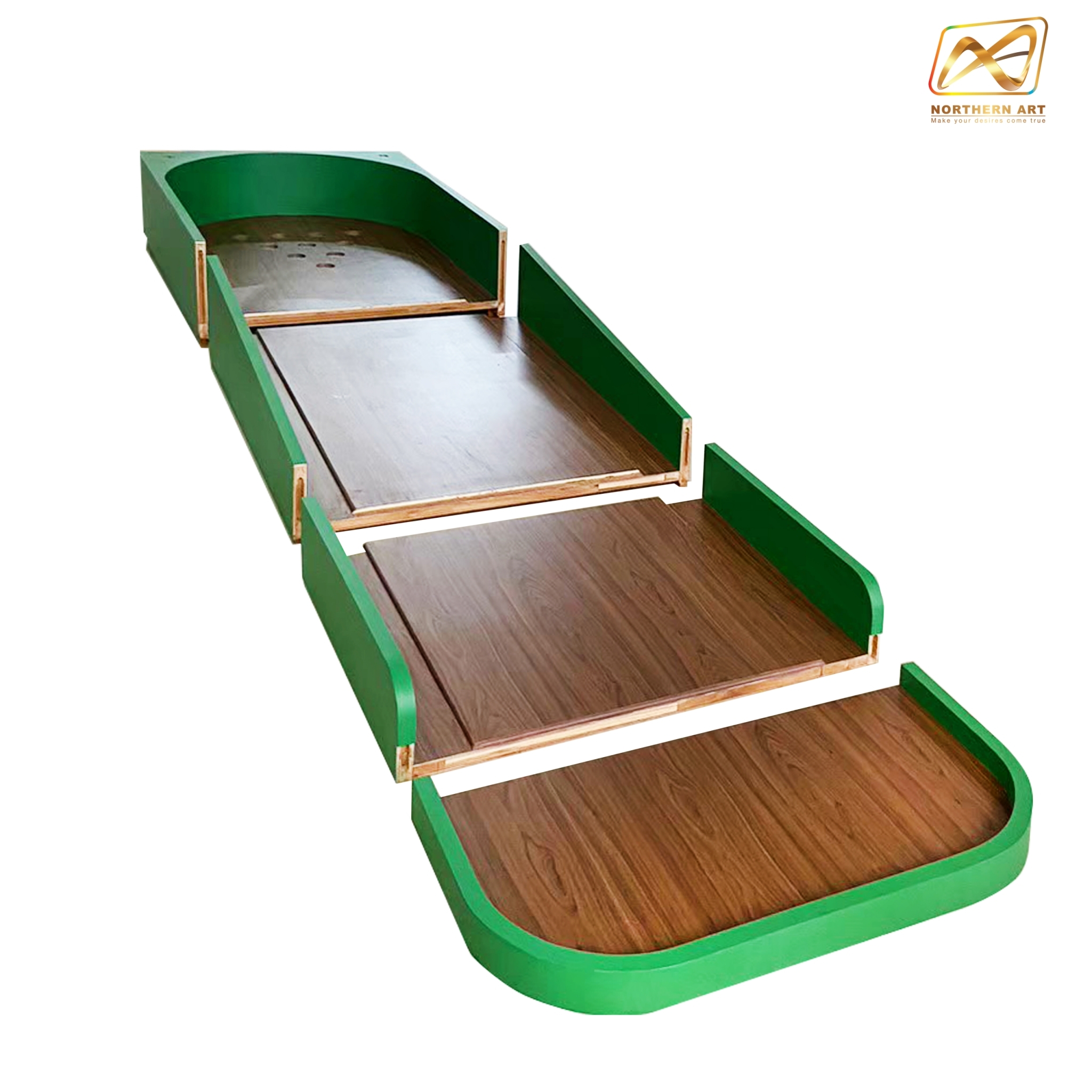 เช่าเกมส์โยนโบว์ลิ่ง Bowing ขนาด (W)95 x (L)358 x (H)38+60 cm.พร้อมชุดพินโบว์ลิ่งและลูกบอล 2 ลูก (ราคาพร้อมงานพิมพ์)