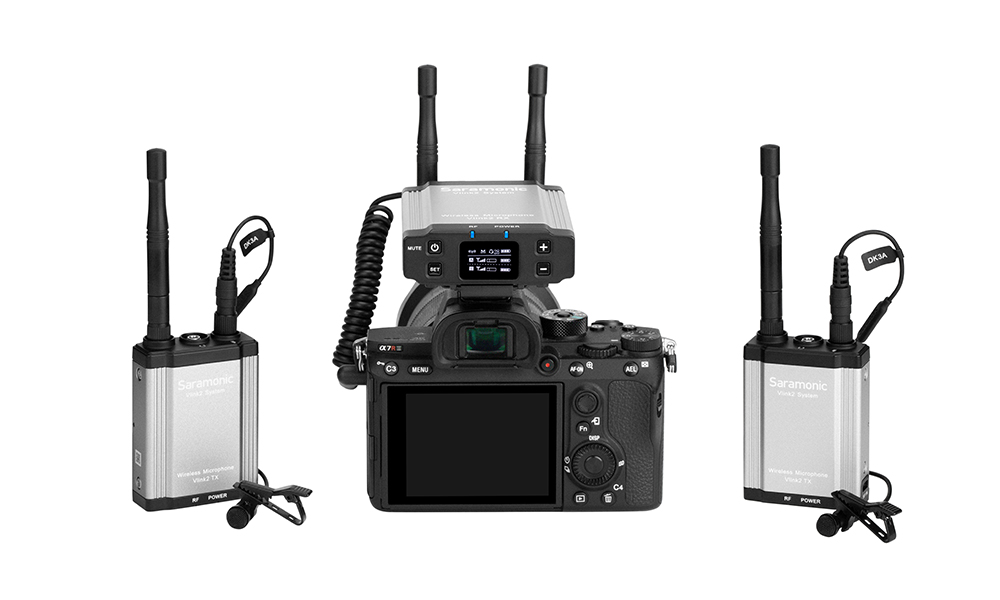 Saramonic Vlink2 Kit2 (TX+TX+RX) ไมโครโฟนไร้สาย 2.4 GHz