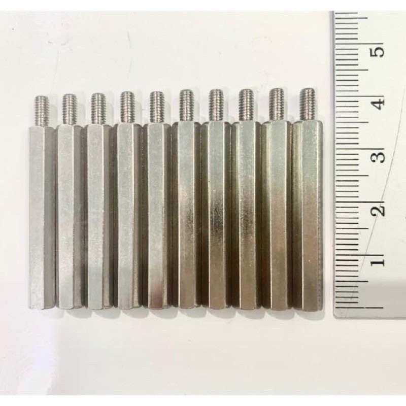 เสา Nut screw M3 น็อตสกรู 6 เหลี่ยม male-female สีเงิน