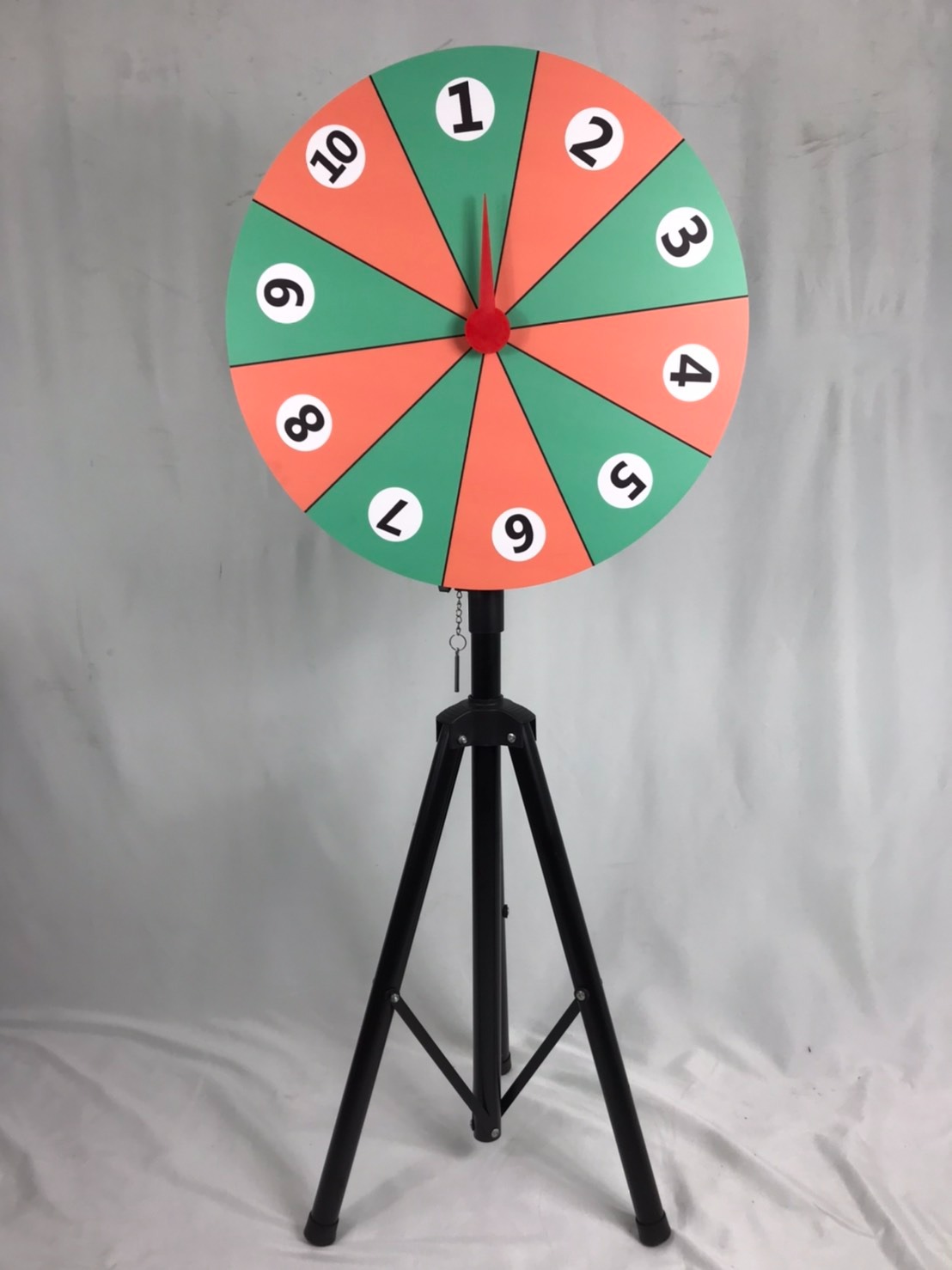 เกมส์วงล้อตั้งพื้น รุ่น 3 ขา ขนาดวงล้อ 60-100 ซม.ปรับระดับได้ 100-157 ซม. จัดเก็บง่าย เคลื่อนย้ายสะดวก