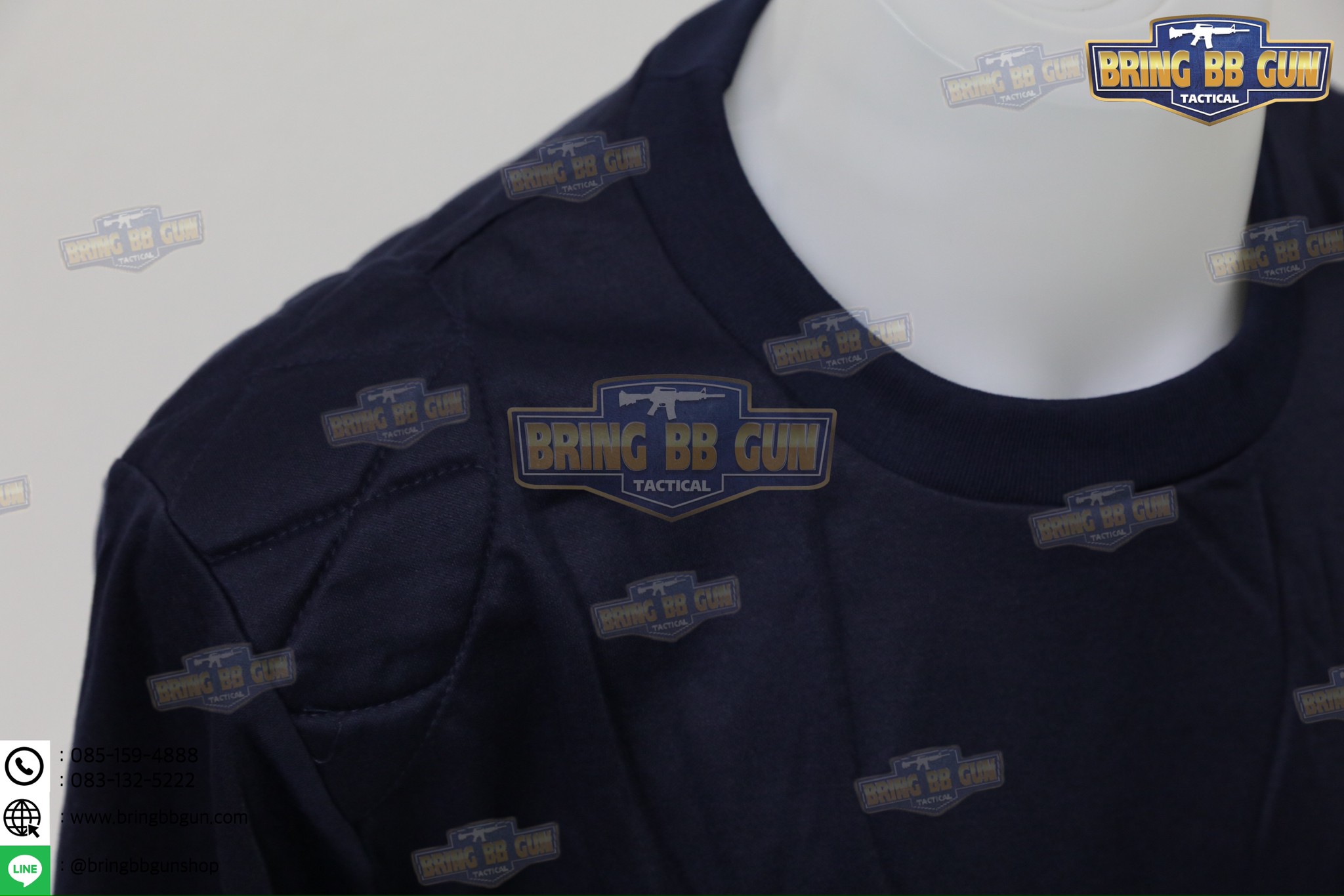 เสื้อยืดแขนยาว บุไหล่ คอกลม (ผ้า TC)