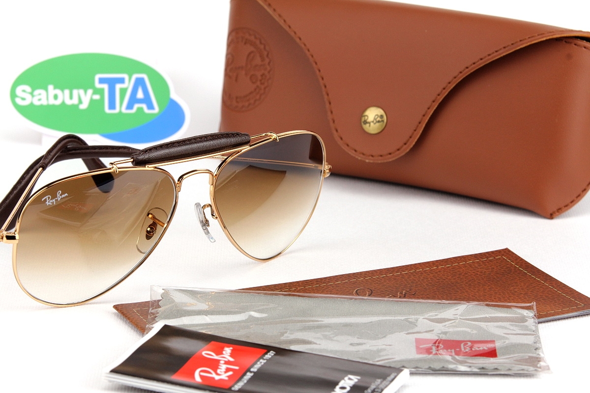 RayBan Craft Leather Outdoorsman RB3422Q 001/51