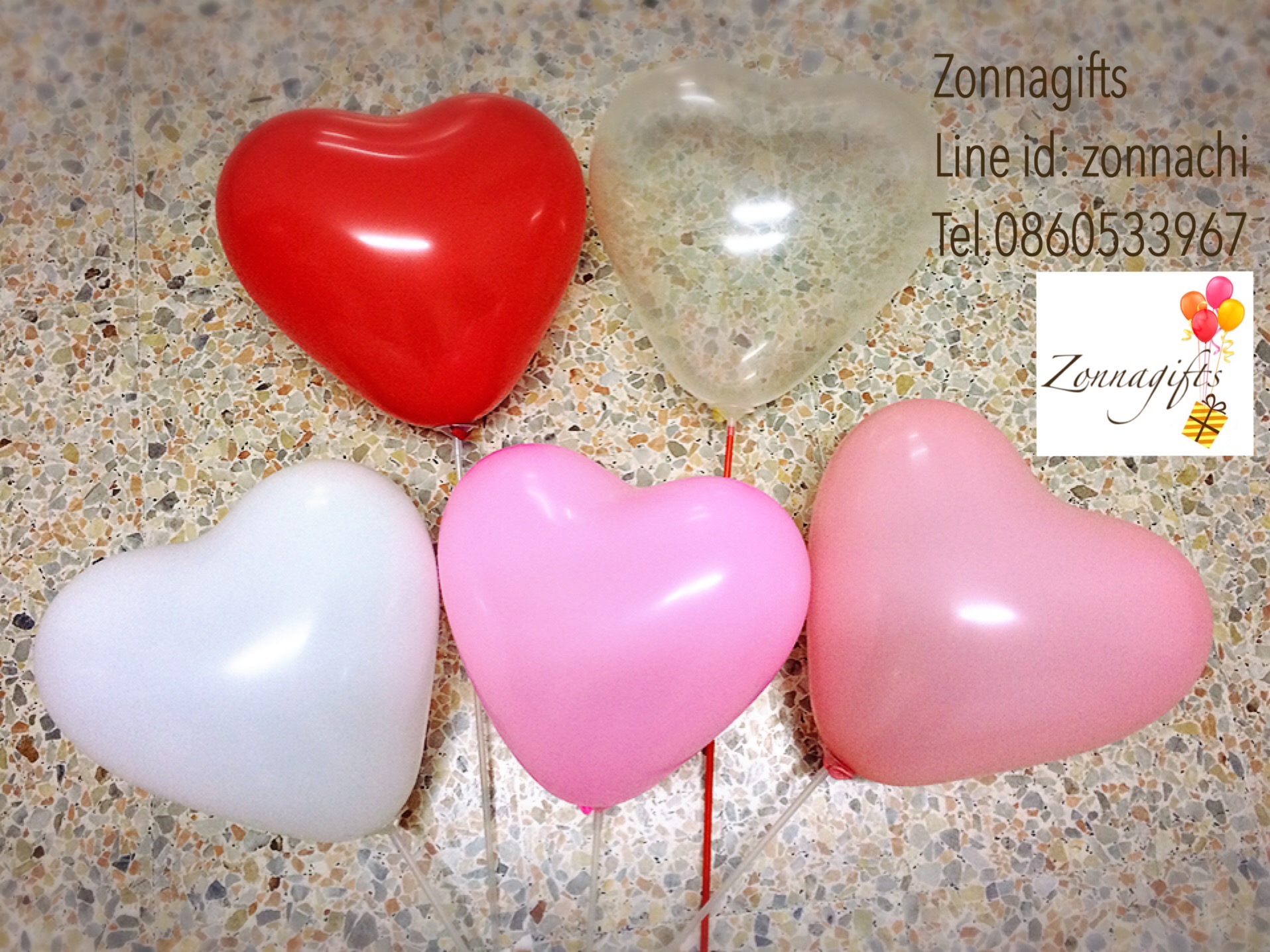 ลูกโป่งหัวใจ12นิ้ว - 50 ใบต่อแพ็ค