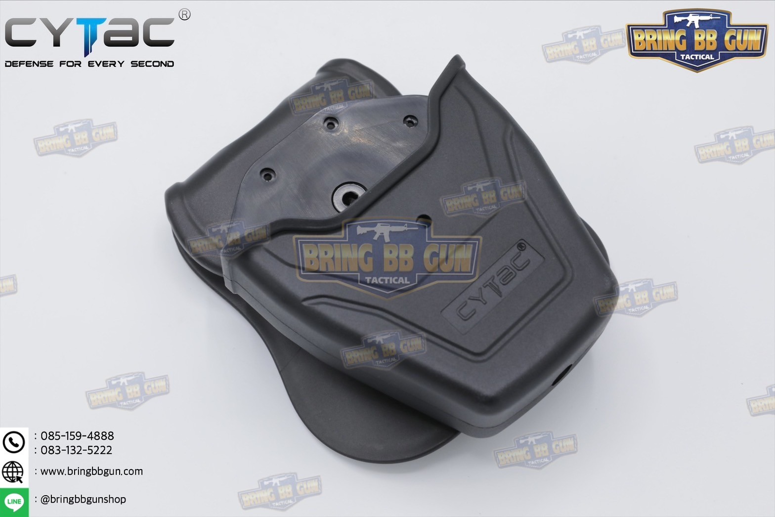 ซองกุญแจมือชนิดบานพับ รุ่น ไม่มีฝาปิด ยี่ห้อ Cytac (Handcuff Pouch) + กุญแจมือบานพับ