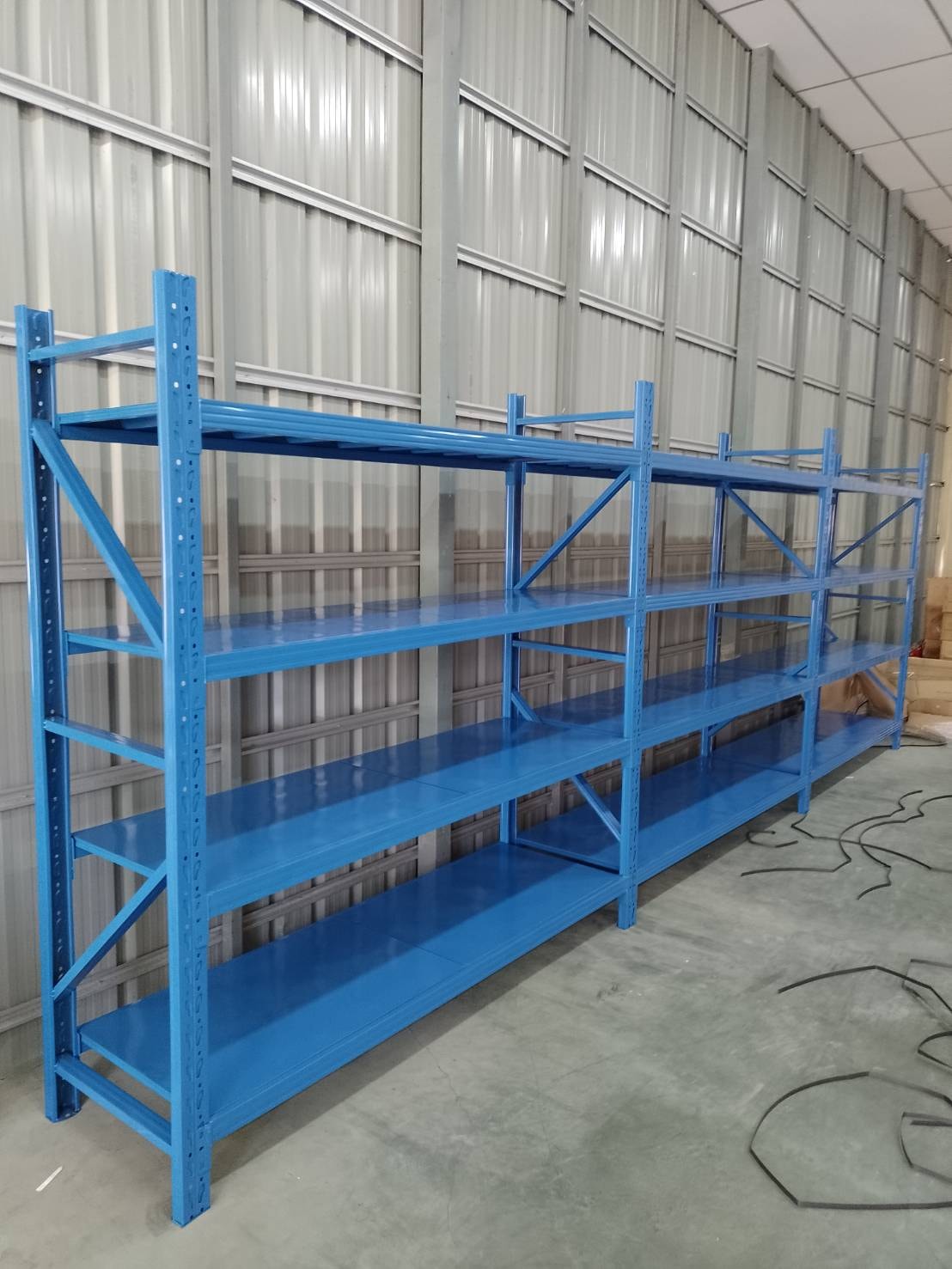 ชั้นวางสินค้า Micro Rack รุ่น Triple Rack (ชั้น3ล็อก สีน้ำเงิน) 600x200x60cm.