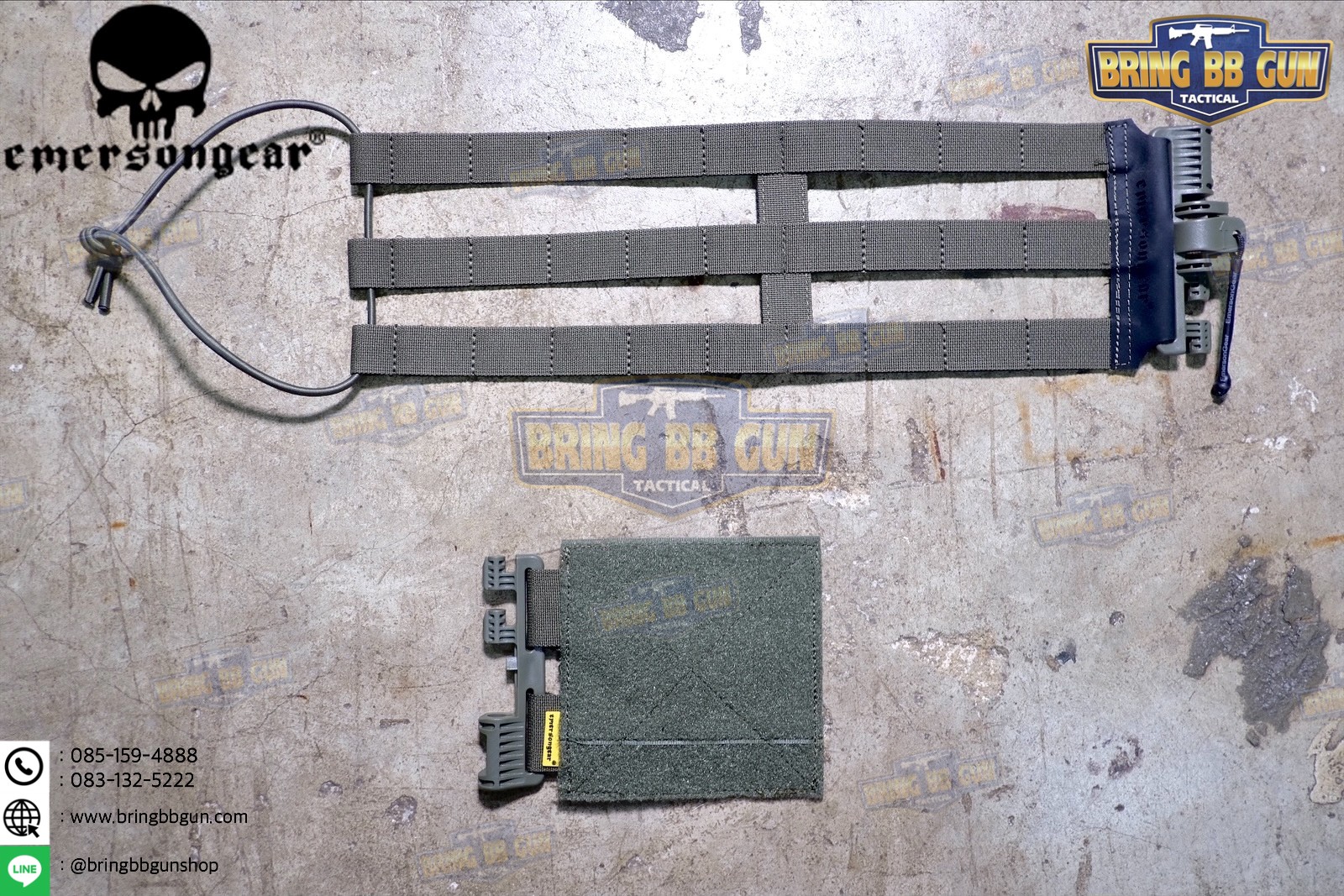 ชุดเซ็ตปลดเสื้อเกราะไว (ชุดสายโอบ-ปลดไว) ยี่ห้อ Emerson (Vest single point quick release Mesh Cummerbund) (Quick Release Cummerbund Set)