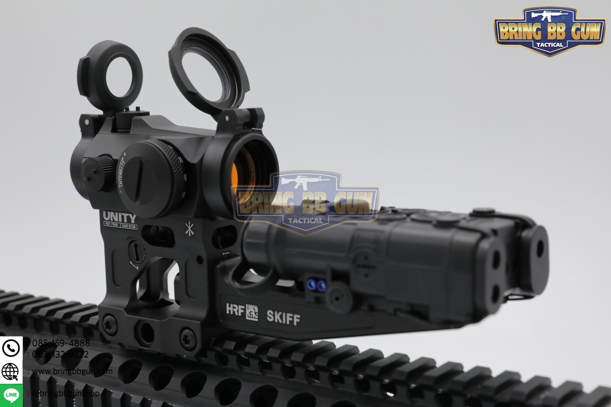 ชุดเซ็ต(Set) ดอท T2 + กล่องไฟฉาย+เลเซอร์แดง L3 NGAL + ขา Unity Fast + รางเสริม HRF Skiff