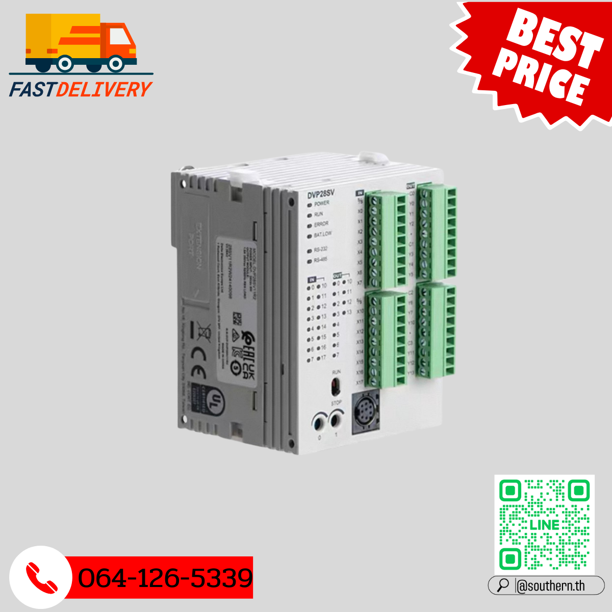 Delta PLC DVP28SV11T2 16DI/12DO 24V (Transistor)