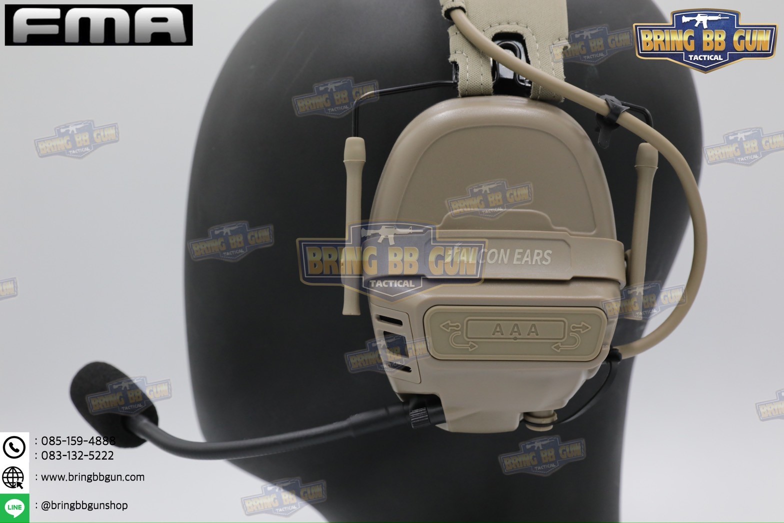 หูฟังสื่อสารตัดเสียงได้ FCS Falcon ยี่ห้อ FMA (FCS Falcon Ears Tactical Communication Headset)