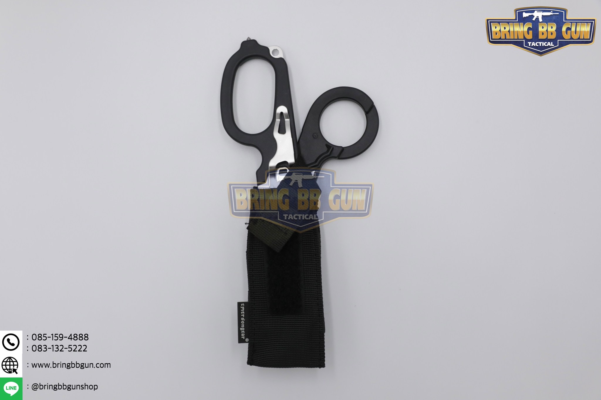 ซองใส่กรรไกรแพทย์สนาม ยี่ห้อ Emerson + กรรไกรแพทย์สนาม ทรง LM Raptor (Tactical EDC Scissor Pouch + Paramedic Scissors)