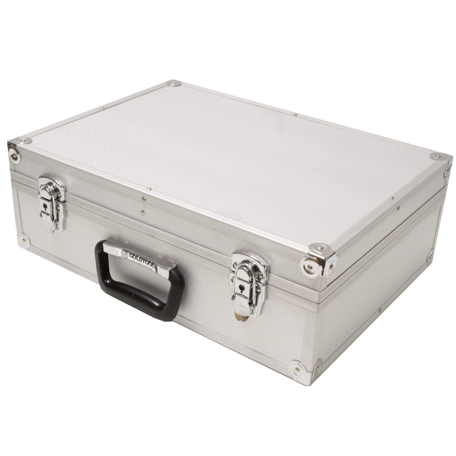 Goldtool GTK-720 กล่องใส่เครื่องมืออลูมิเนียม มีช่องเสียบ มีตัวแบ่งช่อง