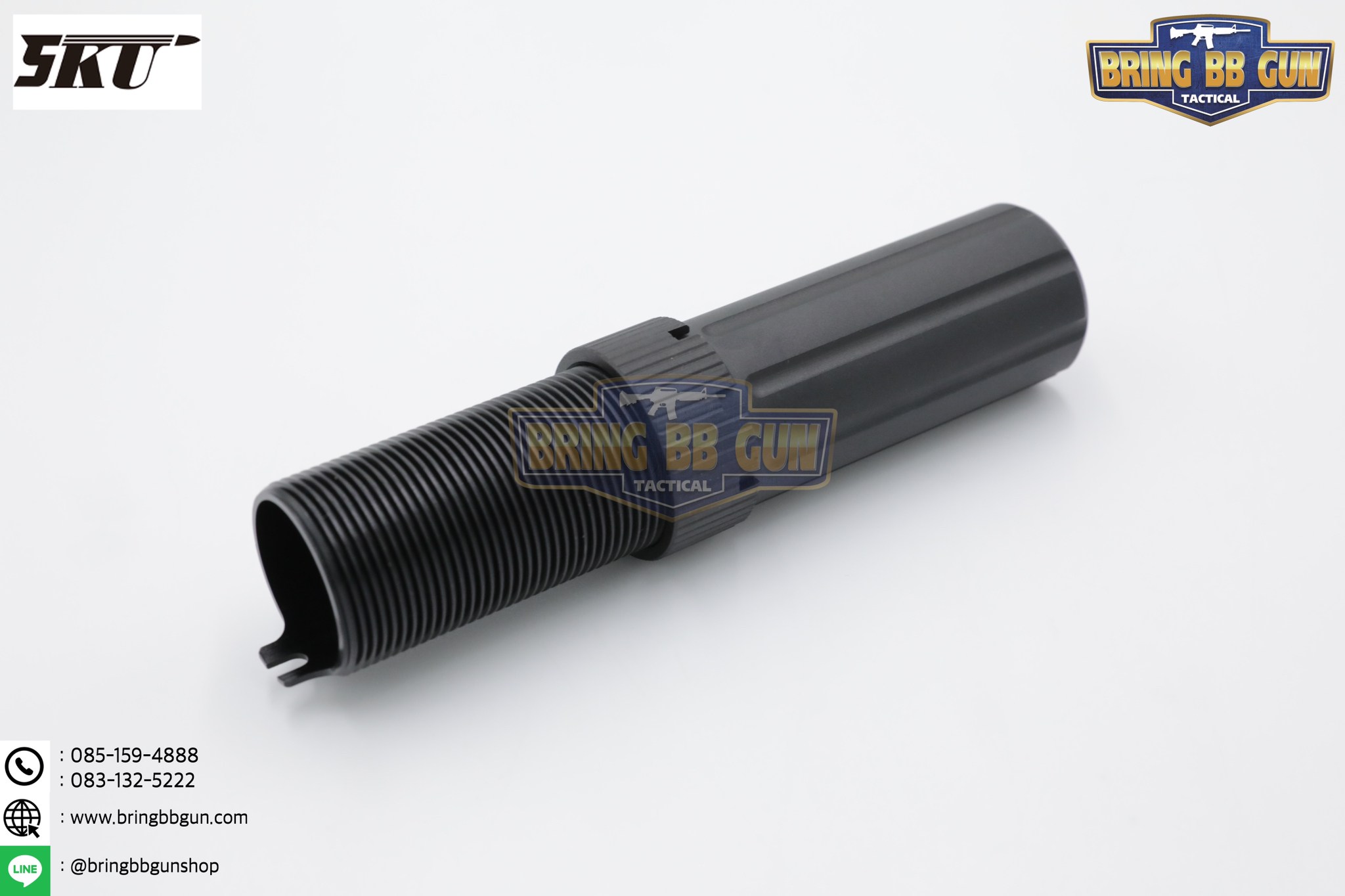 พานท้าย PDW RETRACTABLE ยี่ห้อ 5KU (พานท้าย PDW สำหรับปืนระบบแก็สที่มีลุกบัฟเฟอร์-สปริงบัฟเฟอร์)