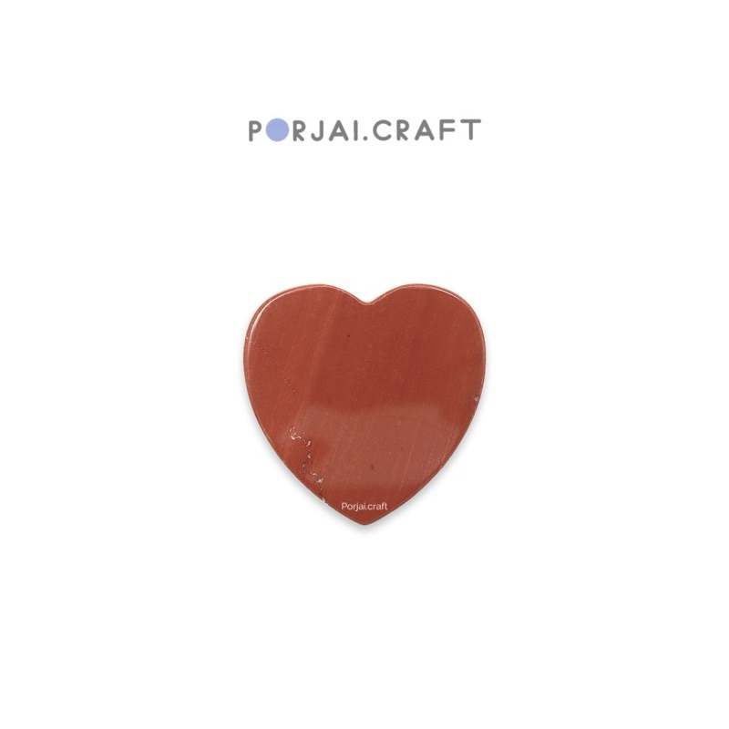 Red Jasper Heart Griptok ที่ติดโทรศัพท์หัวใจ แจสเปอร์ 5cm