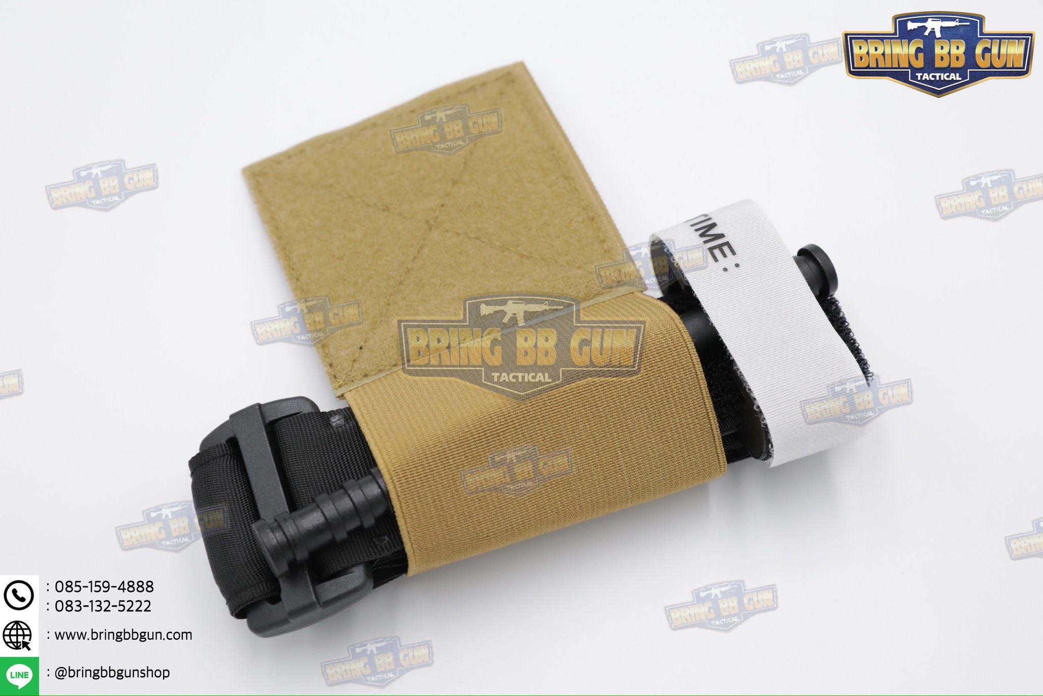 สายรัดเก็บทูนิเก้ แบบติดเข็มขัดยุทธวิธี/เสื้อเวส ยางยืด(สำหรับเก็บทูนิเก้) แบบติดเข็มขัดยุทธวิธี/เสื้อเวส สายรัดจัดเก็บอุปกรณ์ทูนิเก้ แบบตีนตุ๊กแก (Belt Mounted Elastic Tourniquet) (Elastic TQ Holder) (Tourniquet Holder)