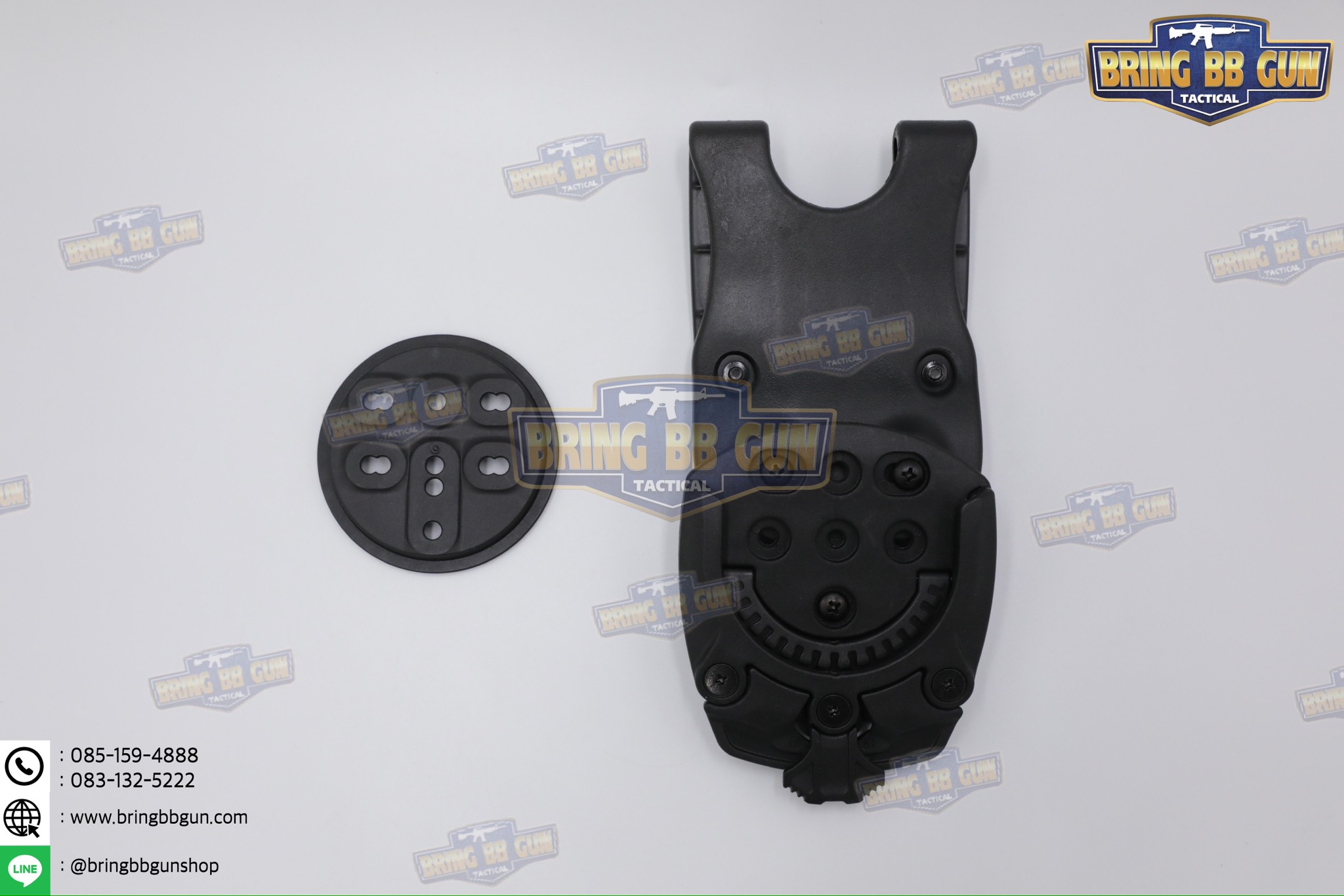 Adapter ปลดไวซองปืน BT + เพลทโหลดต่ำ BH (TEK-MOUNT+Low Ride Belt) (360 Degree base adapter) (QUICK CONNECT MOUNTING SYSTEM) (Insert Disk and Receiver) (Blade)