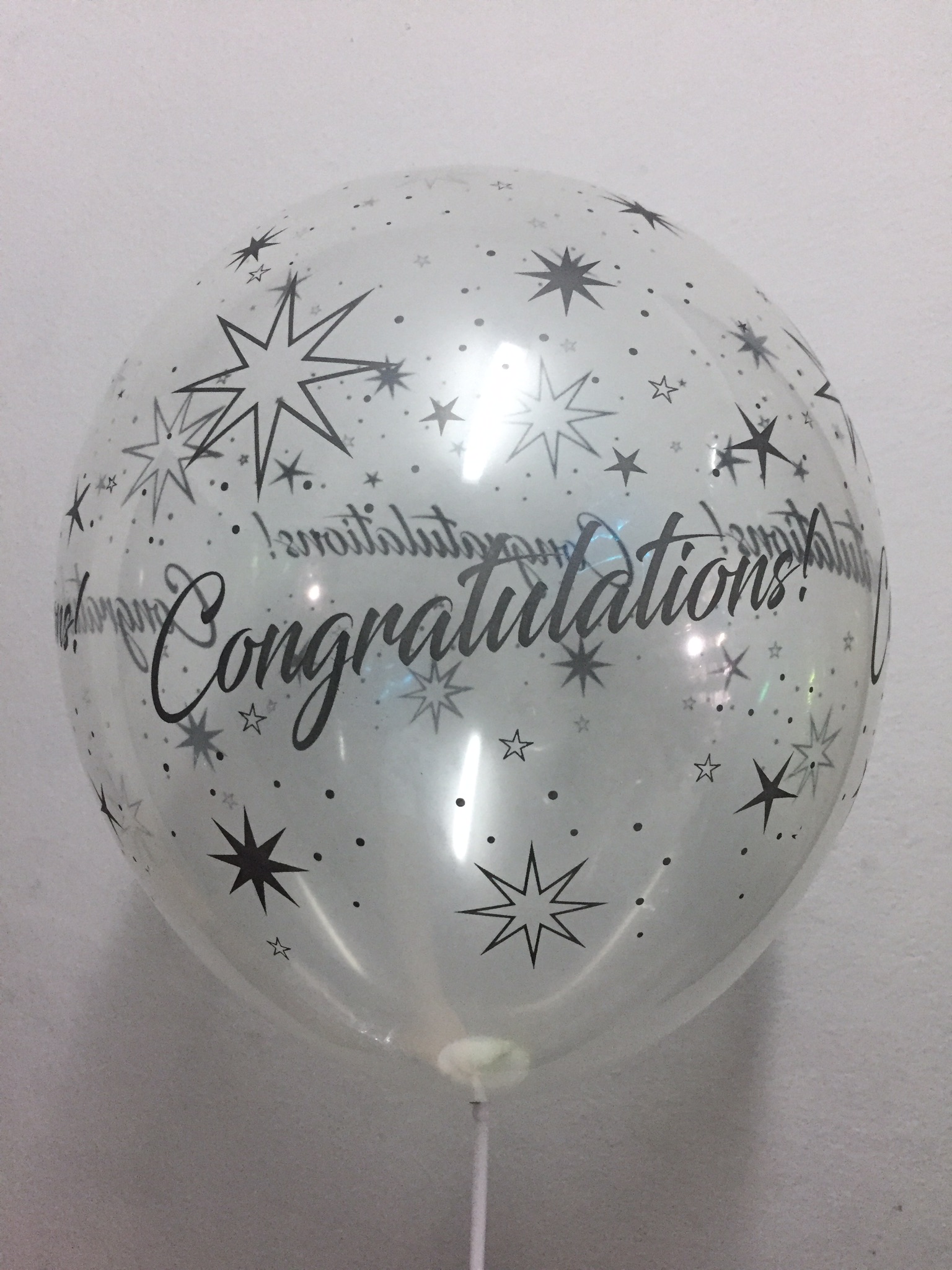 ลูกโป่งลายcongratulations ดาวแฉก12นิ้ว: 50ใบต่อแพ็ค