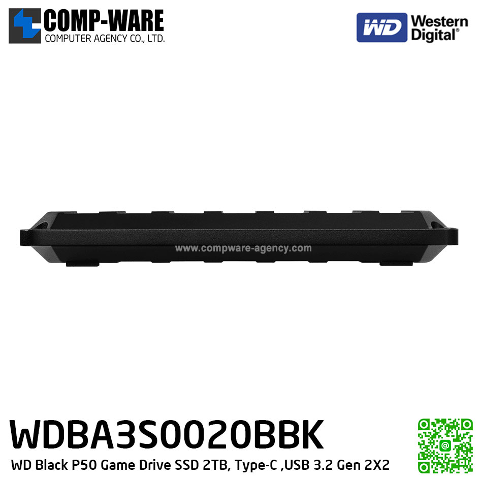 WD Black P50 Game Drive SSD 2TB, Type-C ,USB 3.2 Gen 2X2, Speed up to 2,000 MB/s [ External SSD เอสเอสดีพกพา M.2 ] WDBA3S0020BBK-WESN รับประกัน 5 ปี