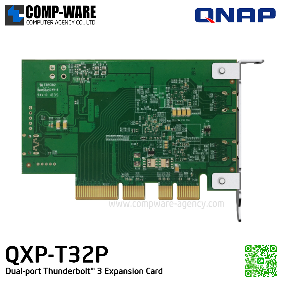 QNAP QXP-T32P Dual-port Thunderbolt™ 3 Expansion Card (2Y Warranty)