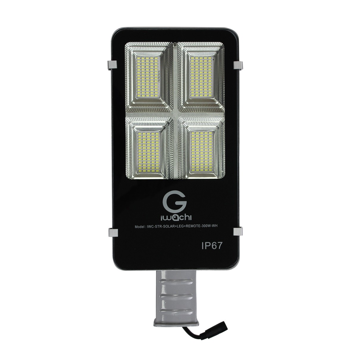 IWC-STR-SOLAR+LEG+REMOTE-300W-WH โคมไฟถนน โซล่าเซลล์ พร้อมรีโมท