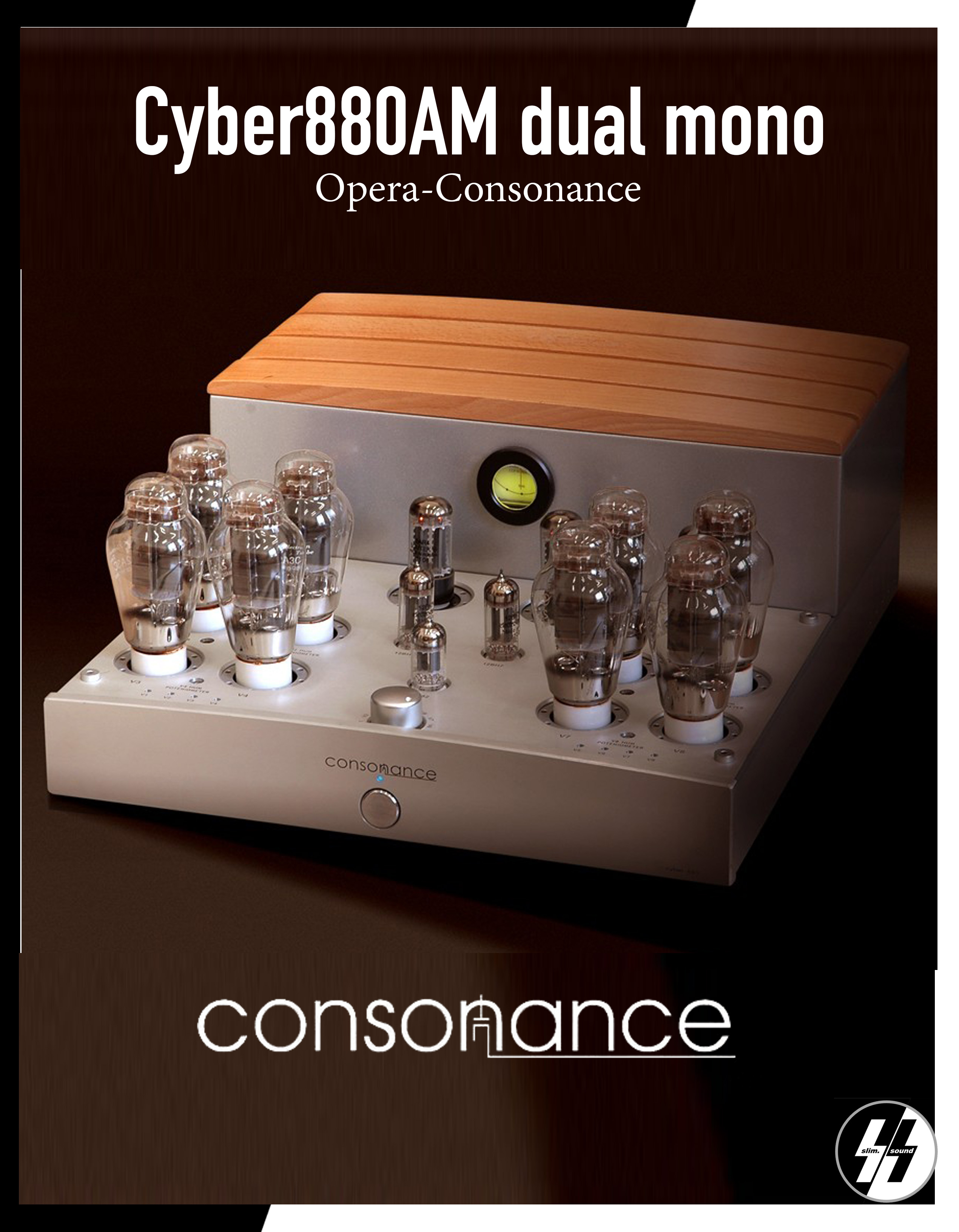 แอมป์หลอด | Opera-Consonance - Cyber880AM | Dual mono Tube Power Amplifier | 45 Watt (RMS 1kHz)