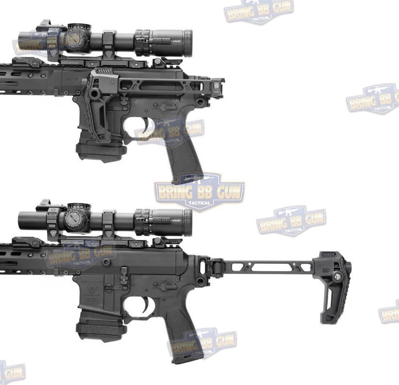 พานท้ายปืนแบบพับได้2ฝั่ง (Strike Dual Folding Adapter) รุ่น Strike FSA Dual Folder (The Strike Dual Folding Adapter) (Dual Folding Adapter) (Strike Hard,Strike Fast) (SI) (MCX) (MPX) (1913)