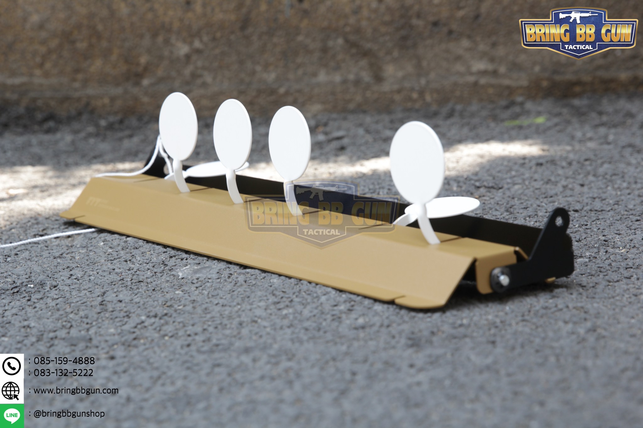 เป้าเพลตเหล็กสำหรับฝึกซ้อมยิงปืนบีบีกัน รุ่น ตั้งพื้นแถวเรียง (The Plate Rack)