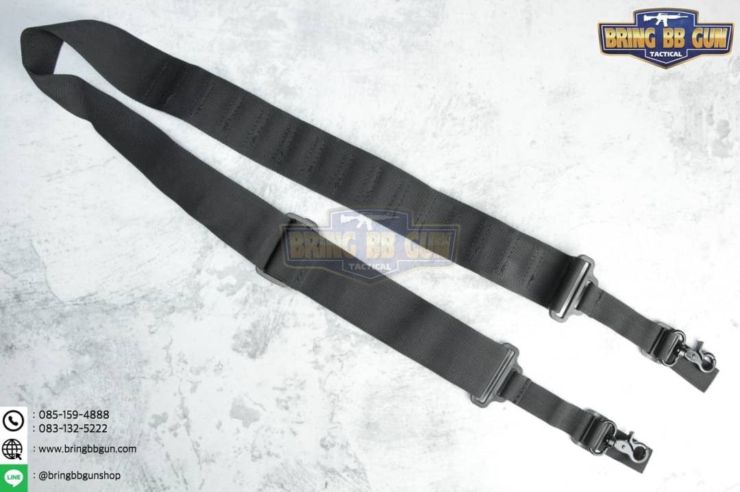 สายสะพายปืนลูกซอง รุ่น 2จุด (สีเขียว)