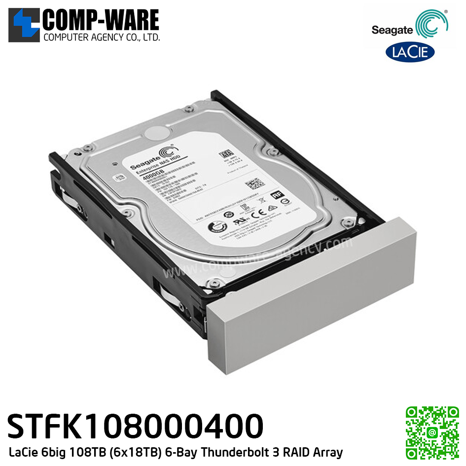Seagate LaCie 6big 108TB 6-Bay Thunderbolt 3 RAID Array (6 x 18TB) STFK108000400 (New) รับประกัน 3 ปี // ขั้นต่ำในการสั่ง MOQ = 1