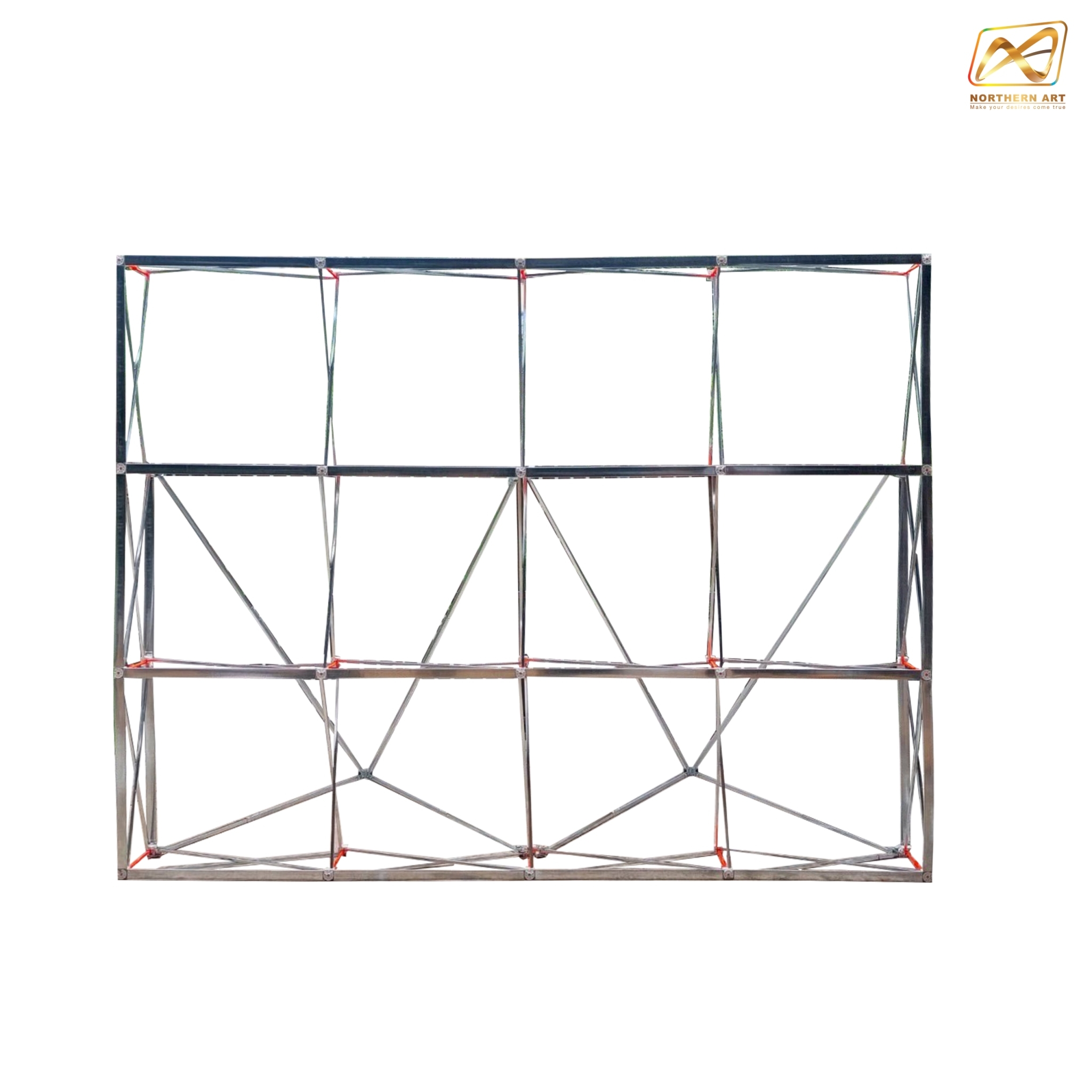 VINYL BACKDROP OUTDOOR บคดรอบไวนิล รุ่น 3x4 ขนาด (W)400 x (H)300 cm. โครงอะลูมิเนียมพร้อมขาค้ำยัน ถอดประกอบและพับเก็บได้ แข็งแรง เหมาะกับงานภายนอกอาคาร