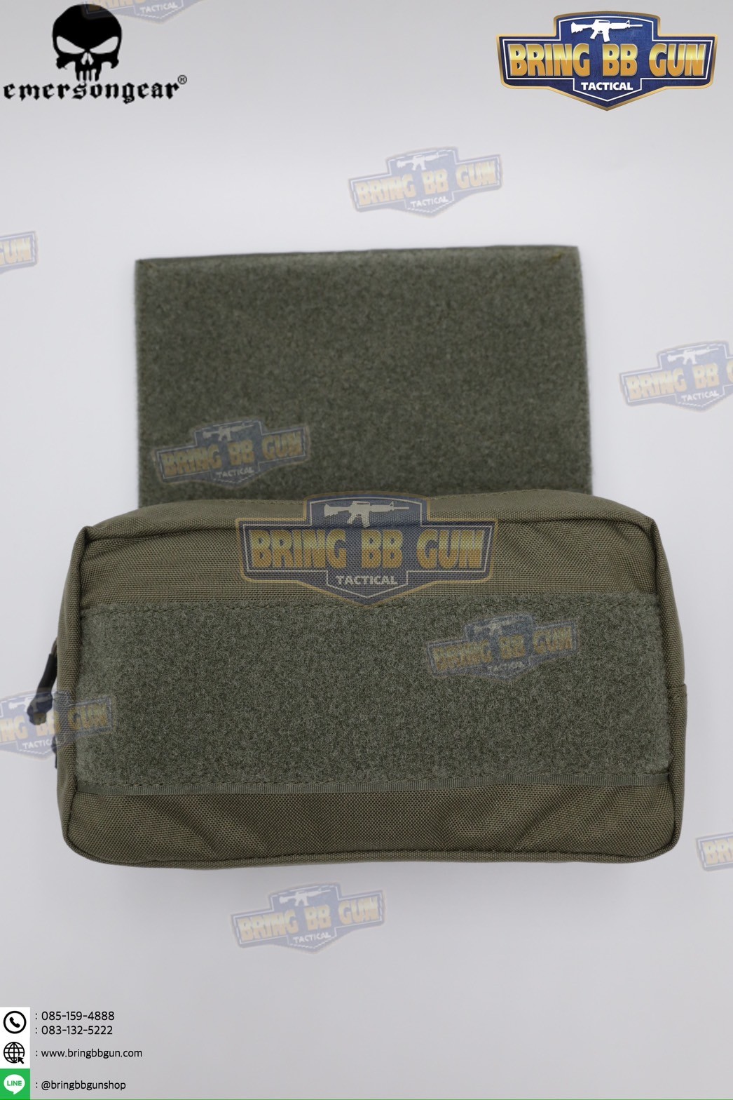 กระเป๋าจิงโจ้ติดเสื้อเวส ทรงสี่เหลี่ยม ยี่ห้อ Emerson (Emersongear Tactical Action Pouch) (Armor Carrier Drop Pouch) (Lower Accessories Pouch) (Drop Pouch)