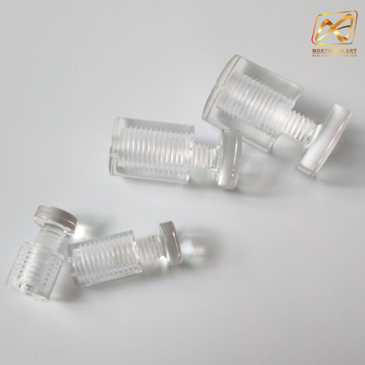 หมุดลอยอะคริลิคใส ยึดกรอบภาพ หมุดยึดกระจก ขนาด : 13*19 mm. (สั่งขั้นต่ำ 12 อัน)