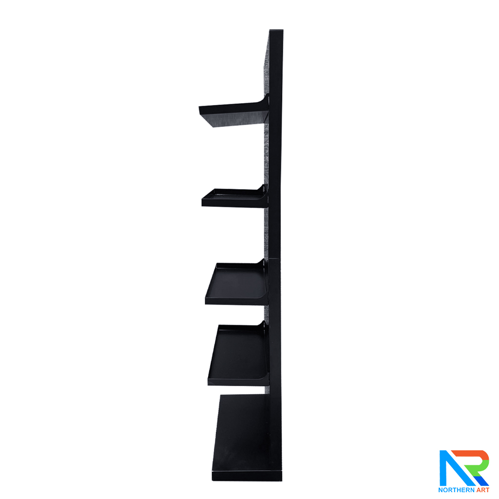 เช่าชั้นวางสินค้าเหล็ก ขนาด(W)50 x (D)25 x(H)150 cm. สีดำ ปรับจำนวนชั้นและขอแขวนได้ตามความต้องการ