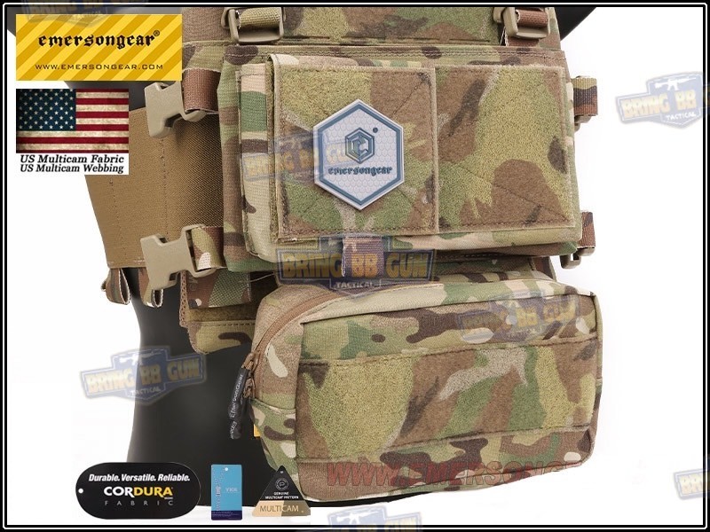กระเป๋าจิงโจ้ติดเสื้อเวส ทรงสี่เหลี่ยม ยี่ห้อ Emerson (Emersongear Tactical Action Pouch) (Armor Carrier Drop Pouch) (Lower Accessories Pouch) (Drop Pouch)