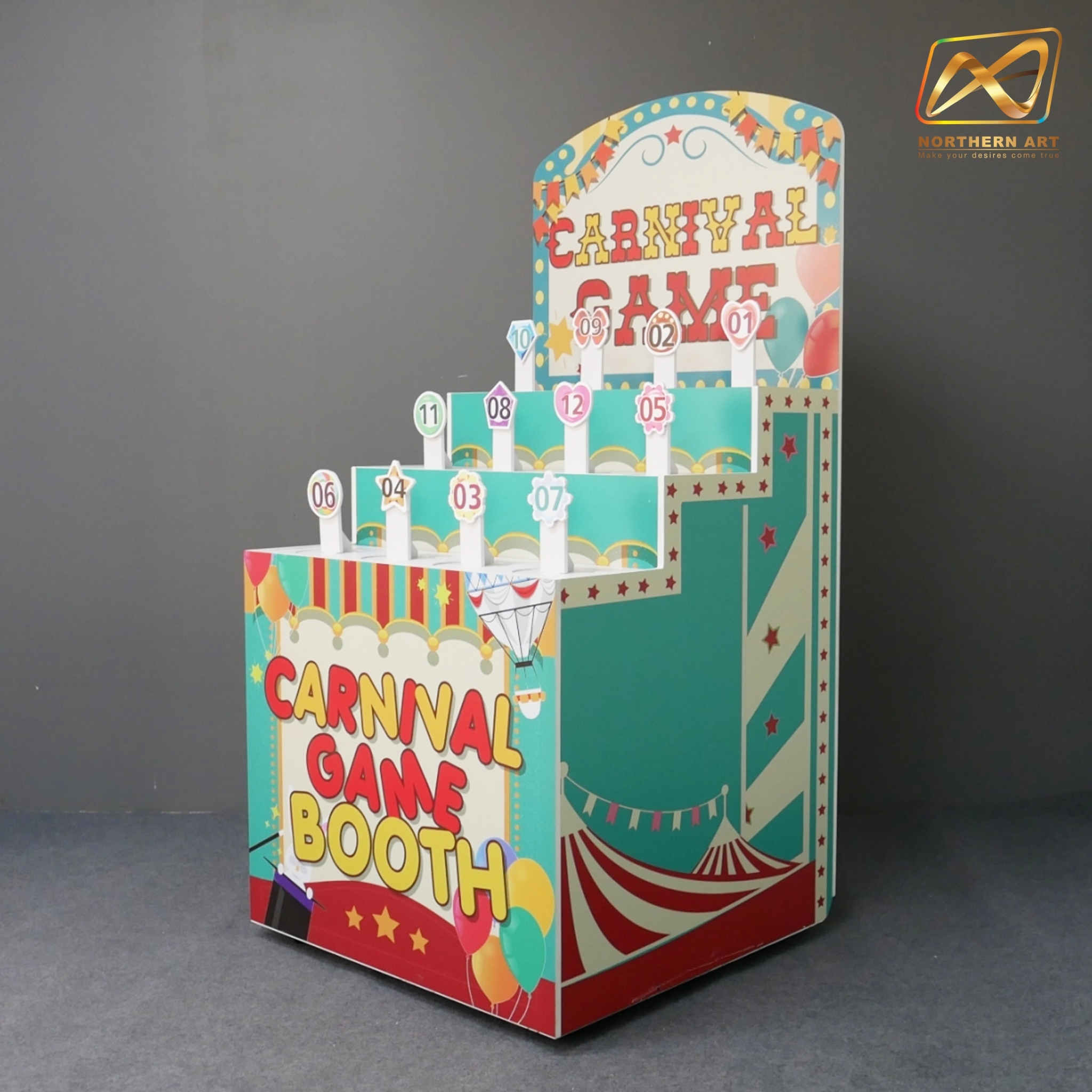 ตู้เกมส์ CARNIVAL เกมส์โยนห่วงคล้องแท่ง ขนาด (W) 80 x (L)64 x (H)160 cm. ชุดแท่งตั้งพร้อมห่วง 36 อัน (คละสี คละขนาด)