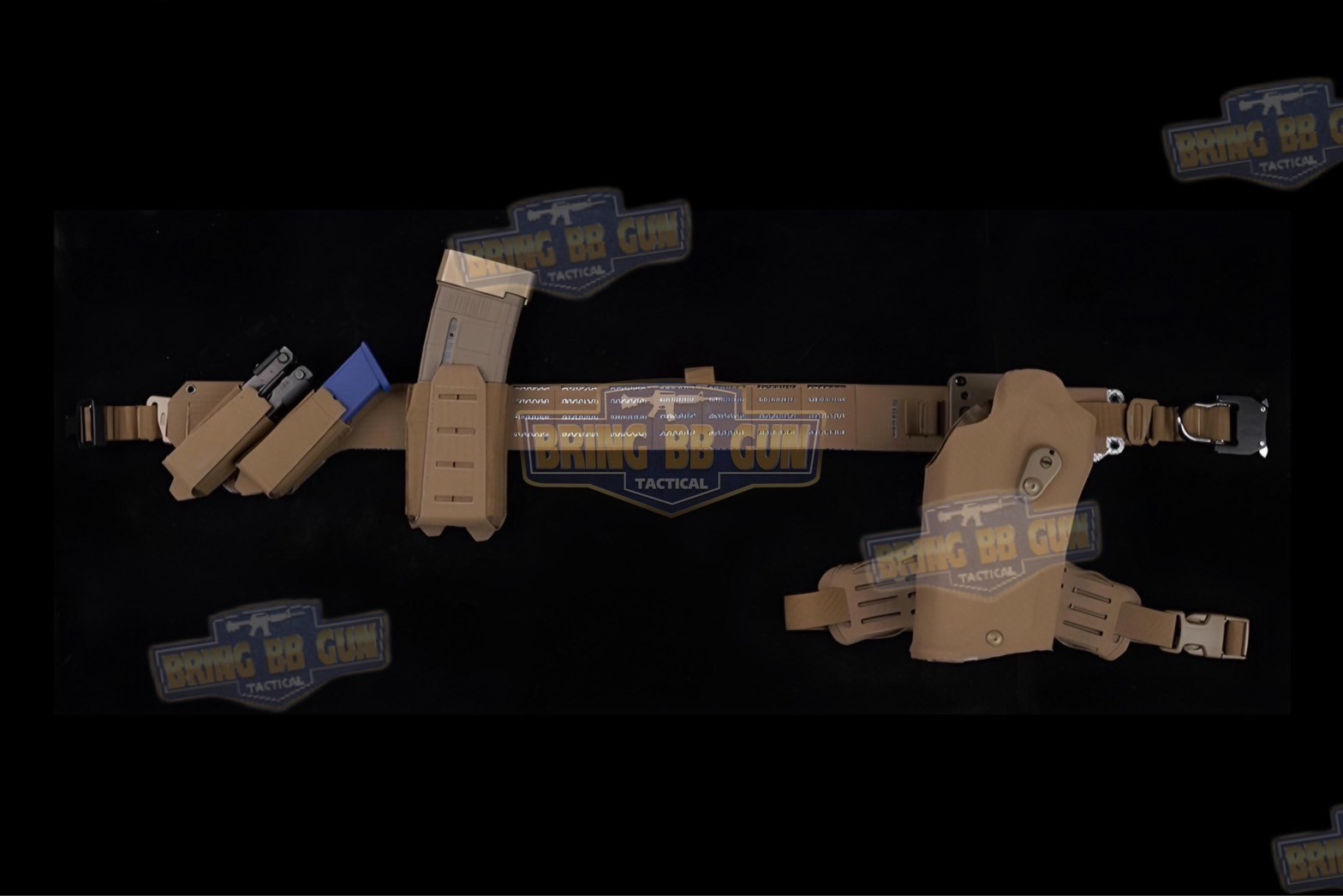 ซองปืน 6354DO Ver. 2 (ซอง6354+สายรัดต้นขาแบบนวม) ซองปืนพกนอกปลดนิ้วโป้ง + ช่องไฟฉาย (ซองปืน 6354DO) (6354 DO) (Glock 17/18/19 + X300) (P320 + X300)