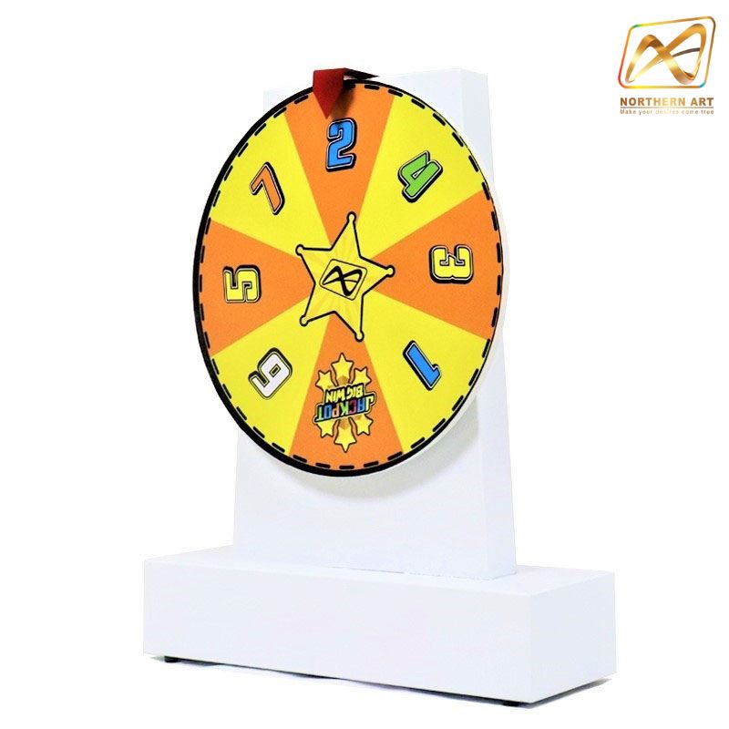 เกมส์วงล้อตั้งโต๊ะ รุ่นเหล็ก ขนาดวงล้อ 40 ซม. (H) 60 cm. มี 2 สี ขาวและดำ