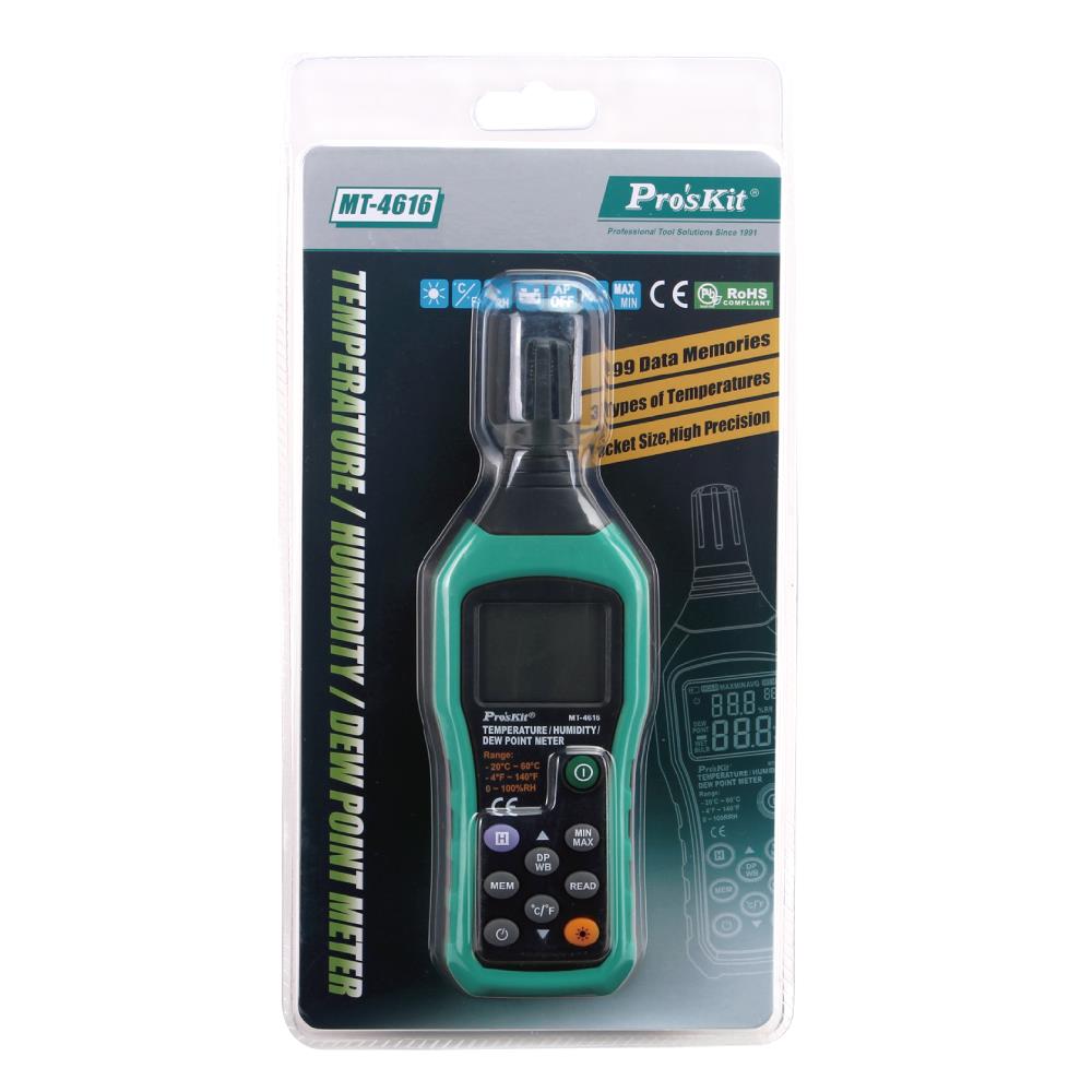 MT-4616 (CN) มิเตอร์วัดความชื้น/อุณหภูมิ/จุดน้ำค้าง MT-4616 PRO'S KIT (CN)