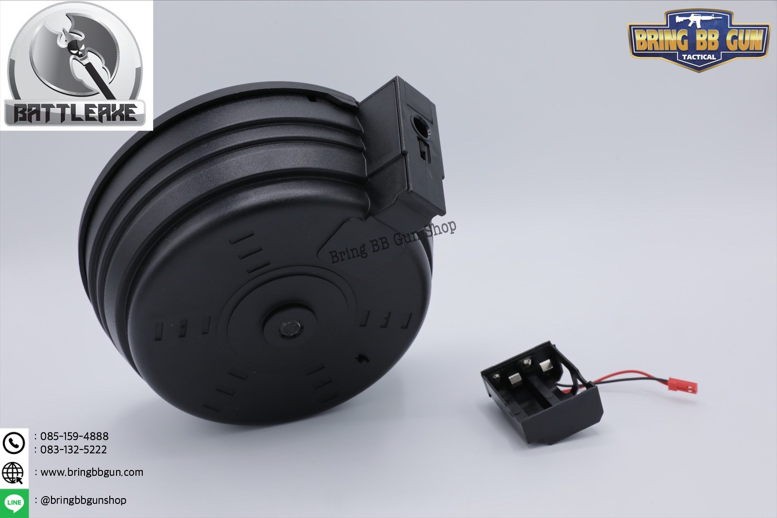 แม็กกาซีน AK47 แบบไฟฟ้า ทรง เต้า(เดี่ยว) (AK47 Drum Electirc Magazine)