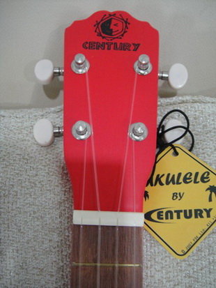 อคูเลเล่ UKULELE ยี่ห้อ Century ของใหม่ ขนาด Concert รุ่น S-243/RD สีแดง สวย เสียงดี ขายถูก