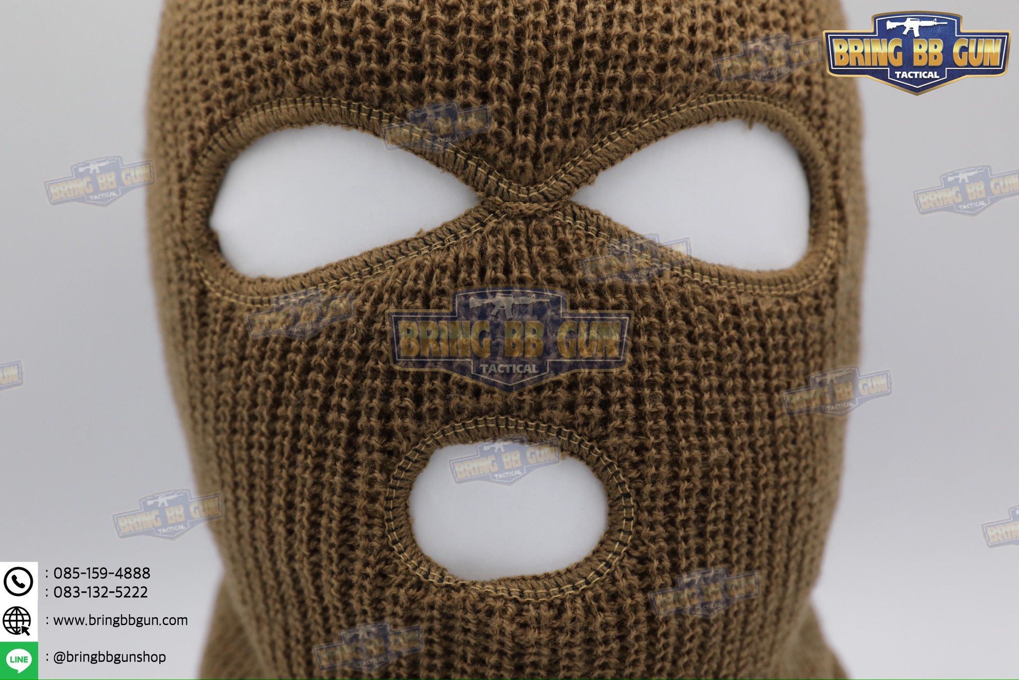 โม่งไหมพรม 3รู แบบผ้าหนา