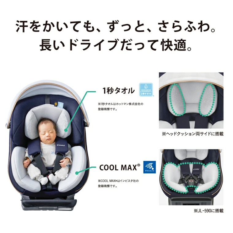 [สินค้าฝากขาย] คาร์ซีทมือสอง Combi Culmove Smart ISOFIX Egg Shock JL-590 Dark Grey