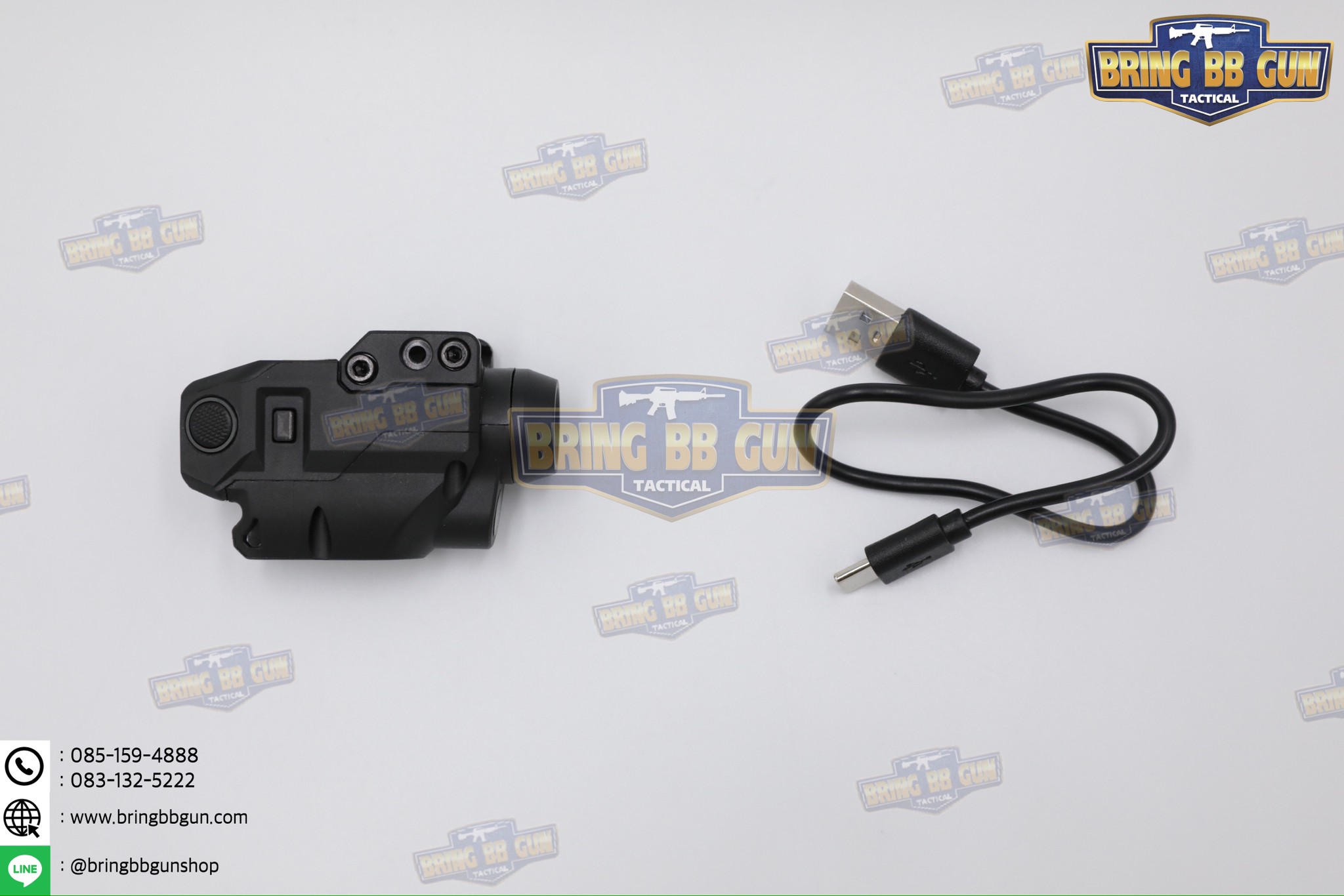 ไฟฉายและเลเซอร์ ติดปืน รุ่น B106 หัวชาร์จไฟ USB Type-C