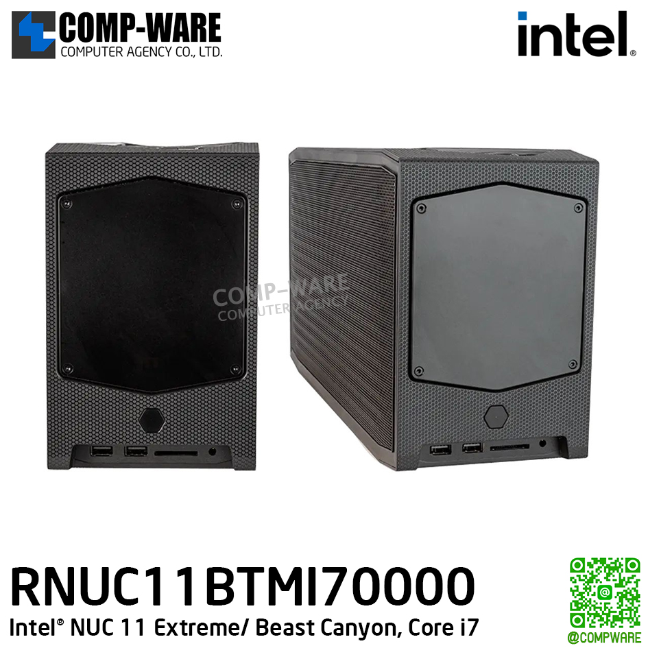 Intel NUC Beast Canyon, Intel NUC 11 Extreme , Core i7, without power cord, single pack / 3Y Warranty / เครื่องเปล่า ไม่รวมสายต่อ - RNUC11BTMI70000,99A8VJ