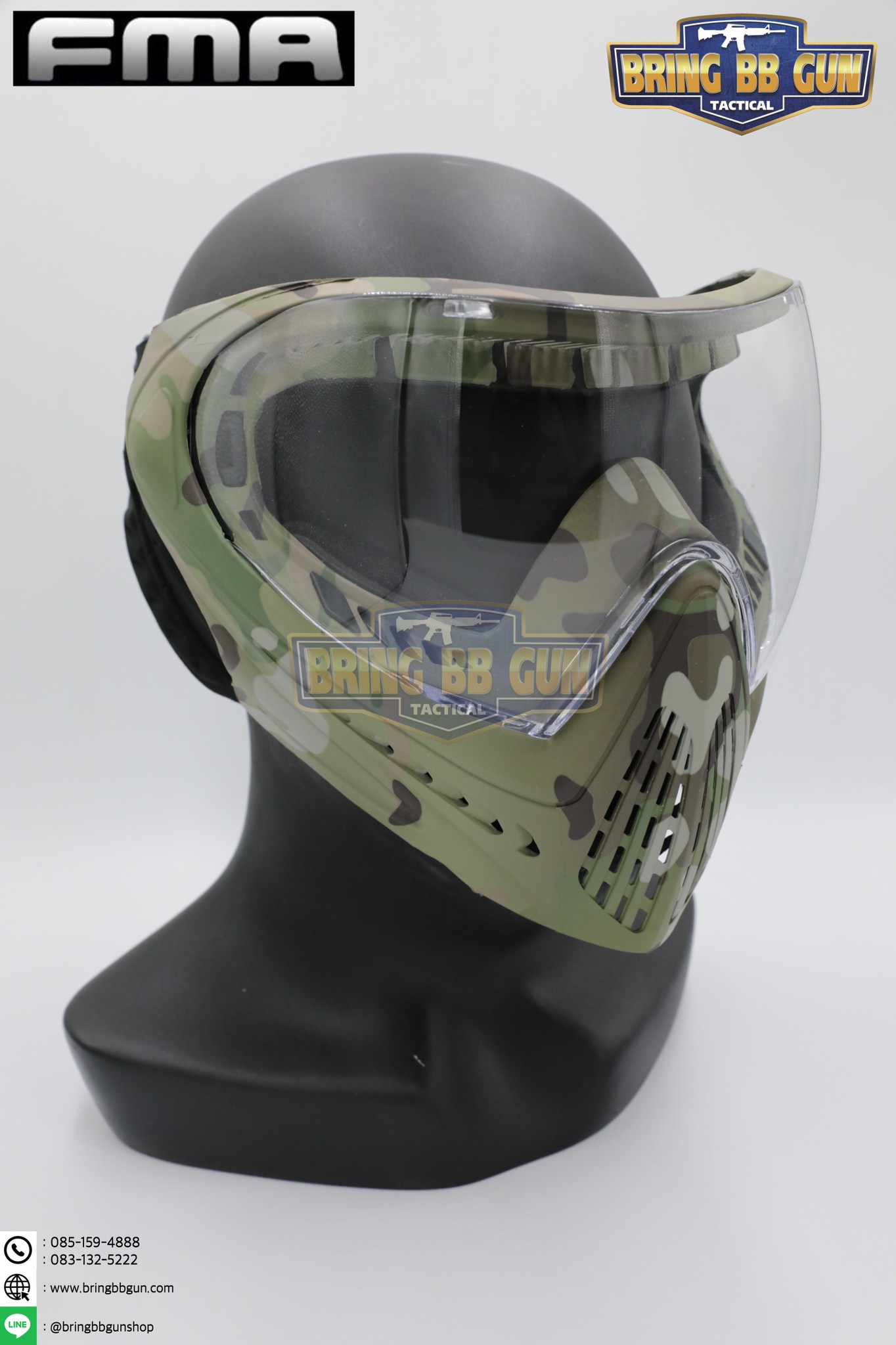 หน้ากาก F1 ยี่ห้อ FMA รุ่น เลนส์1ชั้น หน้ากากลายพราง