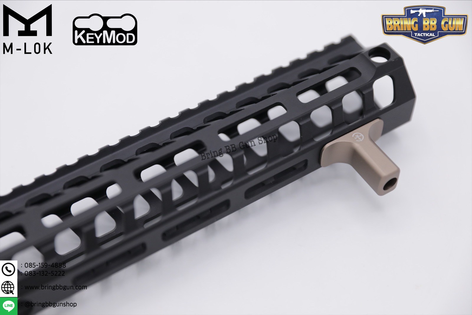 กริ๊ปมือหน้า (Angled Foregrip) ยี่ห้อ Impact Weapons Components M-Lok/Keymod Barrier Hand Stop (ใช้ได้กับชุดหน้าระบบราง M-Lock และ Keymod)