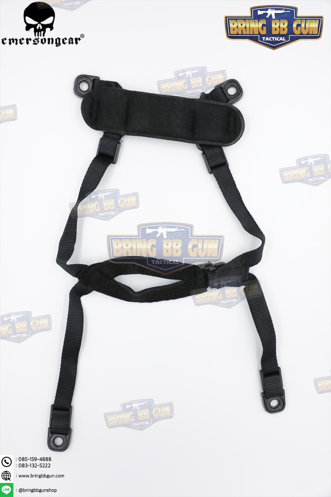 สายรัดคาง ยี่ห้อ Emerson รุ่น ทรงตัว H (EMERSON MICH Helmet Retention System H-Nape)