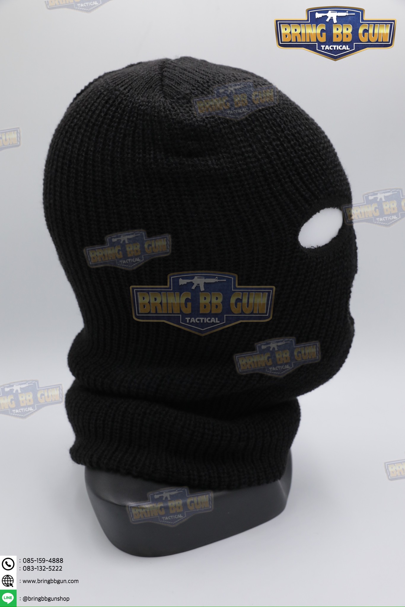 โม่งไหมพรม 3รู แบบผ้าหนา