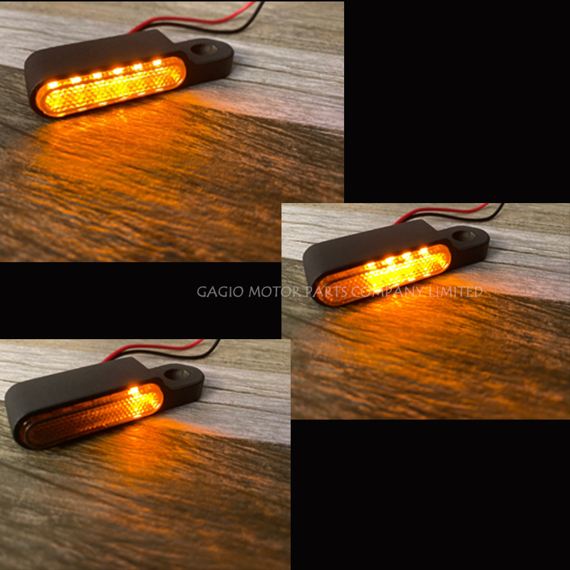 ไฟเลี้ยวใต้แฮนแต่ง LED ทรงสี่เหลี่ยม สีดำ