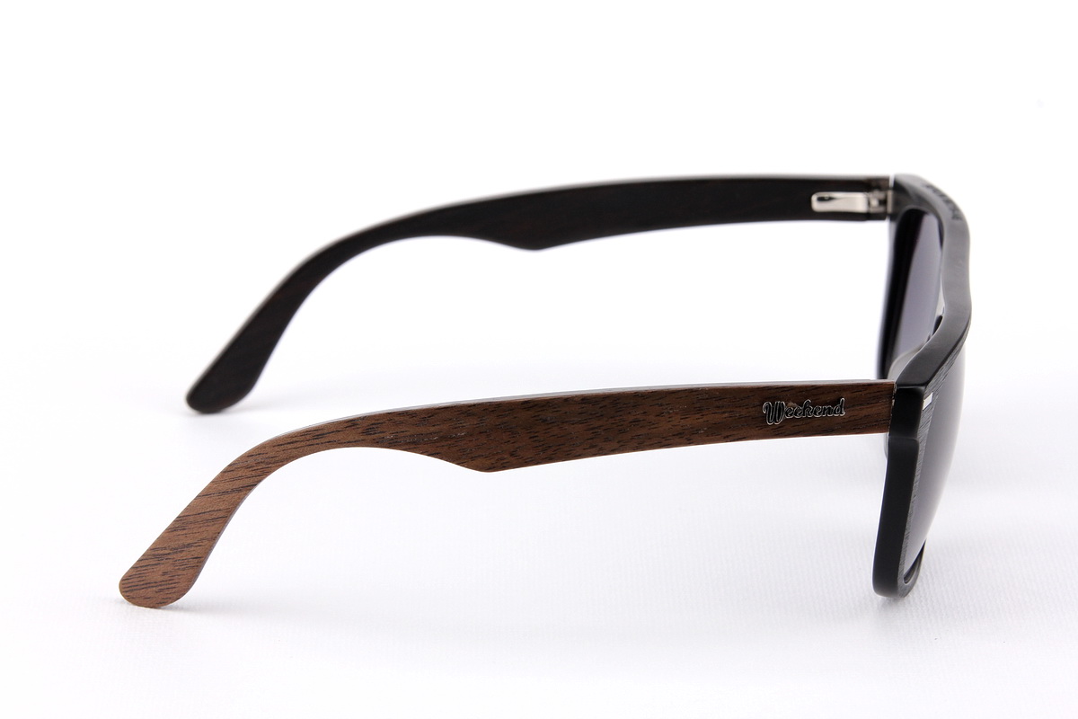 แว่นกันแดดขาไม้ Weekend Duet Collection Berlin Matte Black (Dark)