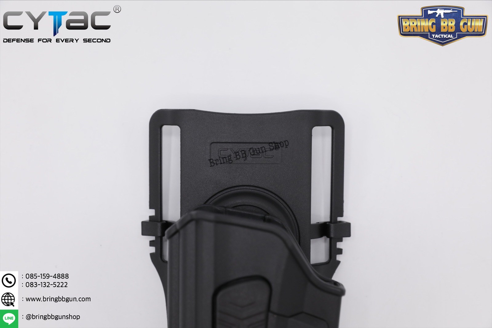 ซองปืนพกนอกปลดนิ้วชี้ Sig Sauer P365 + เพลทโหลดต่ำ ยี่ห้อ Cytac (R-Defender G3 Series P365 Holster with Low Ride Belt Loop)